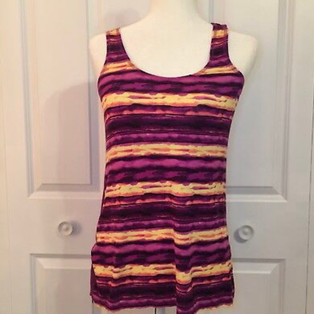 NWT GAIAM Striped Yoga Top